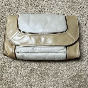 Donna Altman tan handbag with gold lining